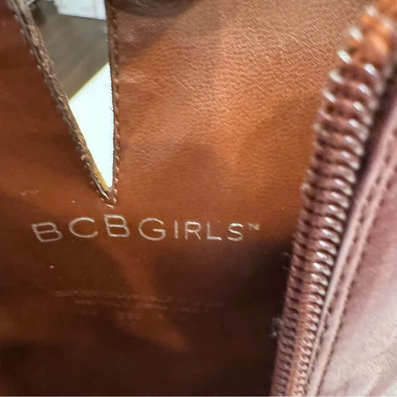 BCBG WOMENS BROWN LEATHER HEEL BOOTS - SIZE 10 Cowboy - Picture 12 of 14